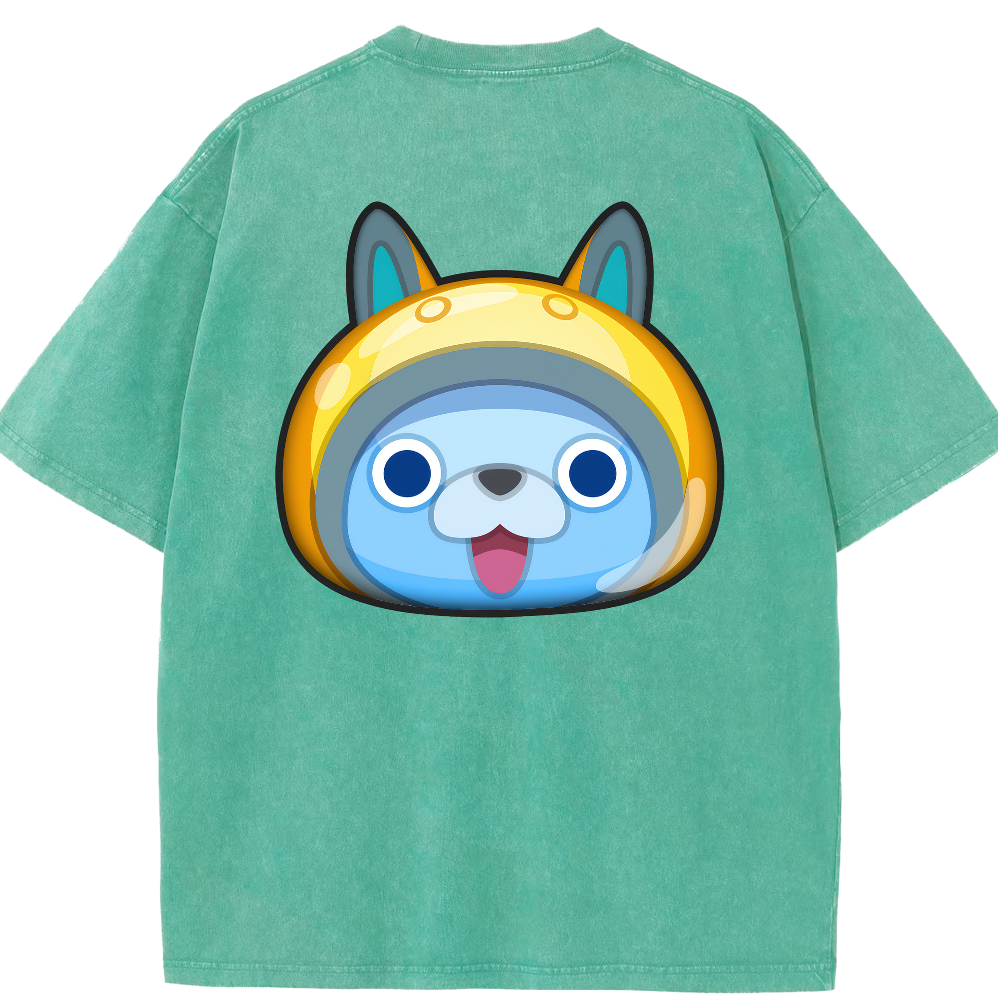 （画像用） 妖怪ウォッチ Yo-kai Watch 綿100% ヴィンテージ風 半袖Tシャツ（背面プリント）